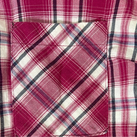 Laura Scott Pink Plaid Flannel Button Down - Picture 4 of 11